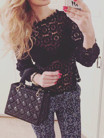 Airchics chemisier en dentelle découpes transparent mode femme top